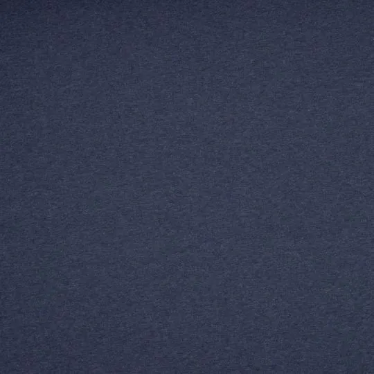 50cm Sweatshirtstoff Eike angeraut dunkelblau meliert