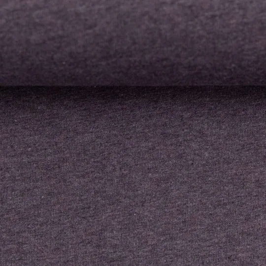 50cm Sweatshirtstoff Eike angeraut lila-meliert