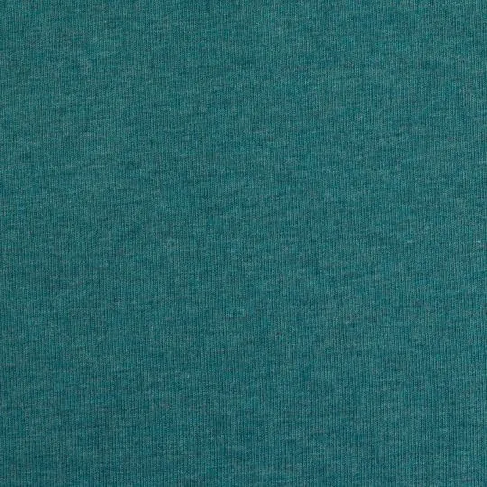 50cm Sweatshirtstoff Eike angeraut petrol-meliert