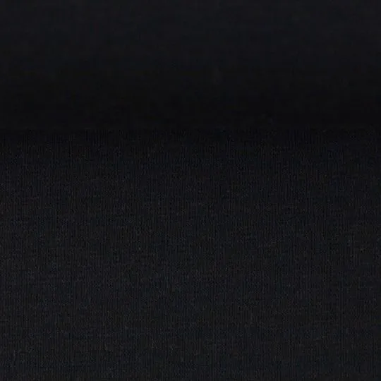 50cm Sweatshirt-Stoff Eike angeraut schwarz