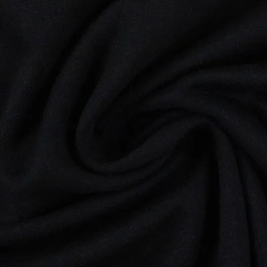 50cm Sweatshirt-Stoff Eike angeraut schwarz