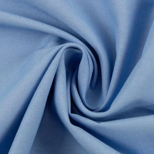 Rest: 2,40m Baumwollstoff uni himmelblau
