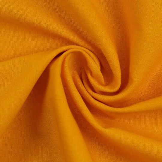 50cm Baumwollstoff uni gelb-orange