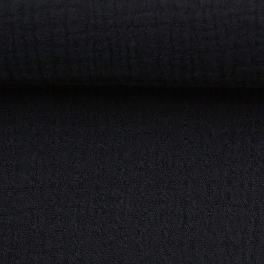 50cm Swafing Jenke Musselin Double Gauze schwarz