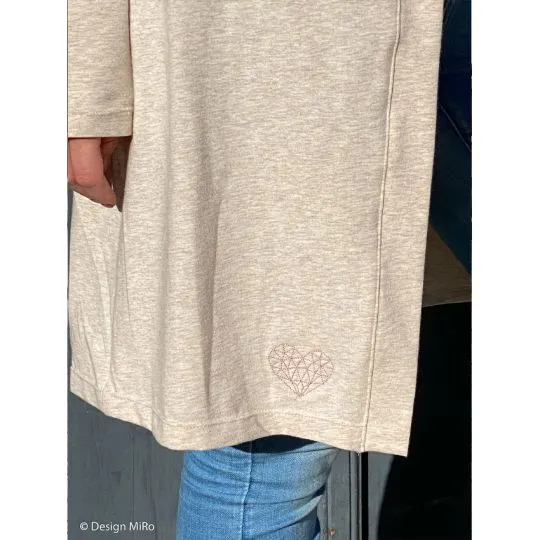 50cm Swafing Jerseystoff Vanessa ecru-meliert