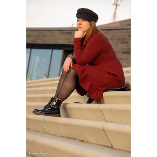 50cm Swafing Jerseystoff Vanessa rot-meliert