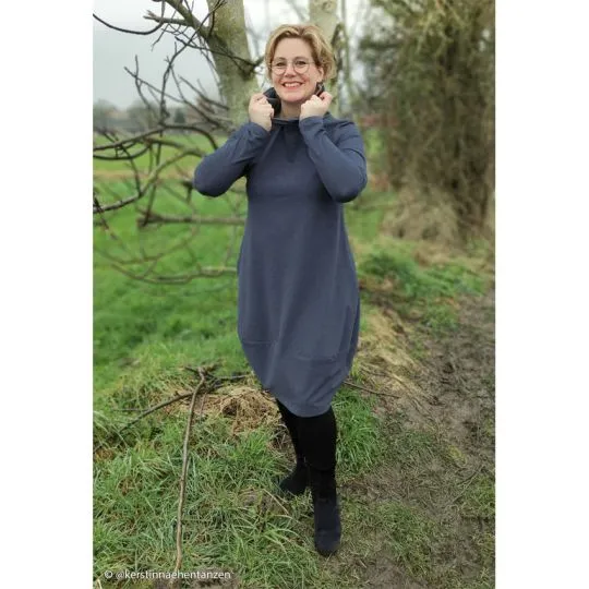 50cm Swafing Jerseystoff Vanessa dunkelblau-meliert