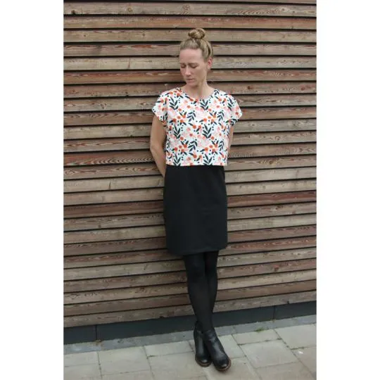 50cm Swafing Jerseystoff Vanessa schwarz