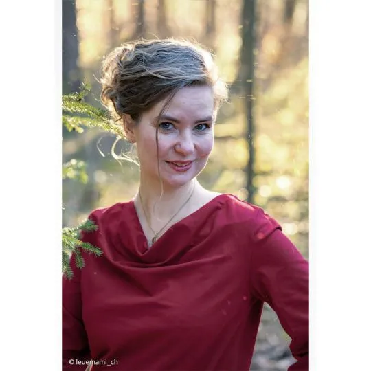 50cm Swafing Jerseystoff Vanessa burgundy