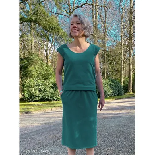 50cm Swafing Jerseystoff Vanessa petrol