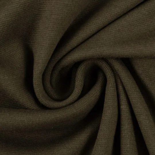 50cm Swafing Jerseystoff Vanessa olivgrün