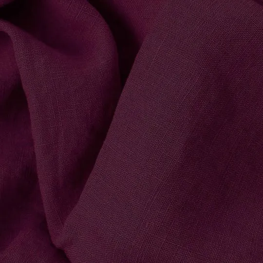 50cm Basic Leinenstoff aubergine