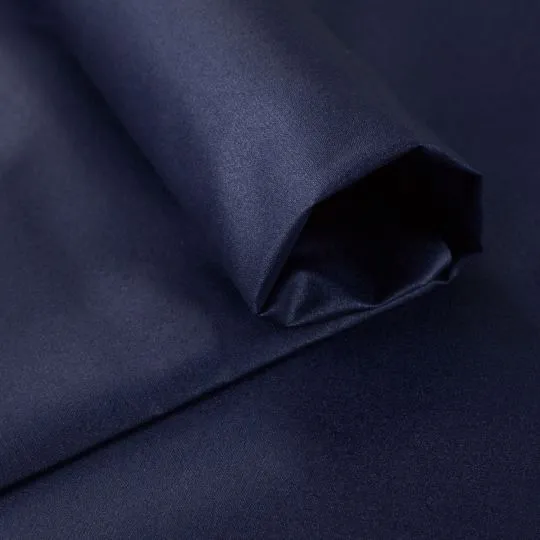 50cm Baumwollstoff beschichtet Metallic-Look dunkelblau