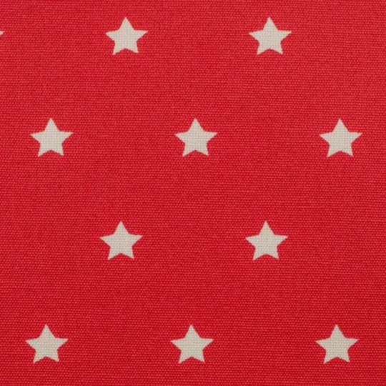 50cm Baumwollstoff beschichtet Sterne rot