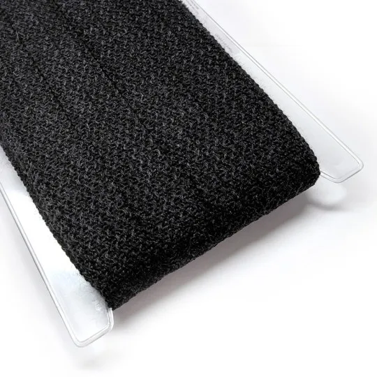 25m Knicktresse mit Wolle anthrazit meliert