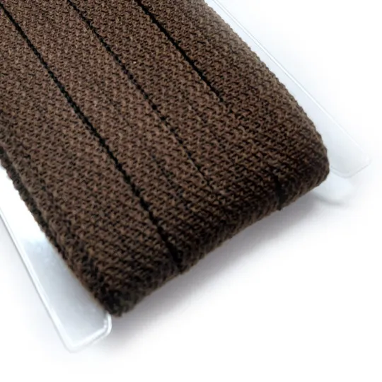 23m Knicktresse mit Wolle braun