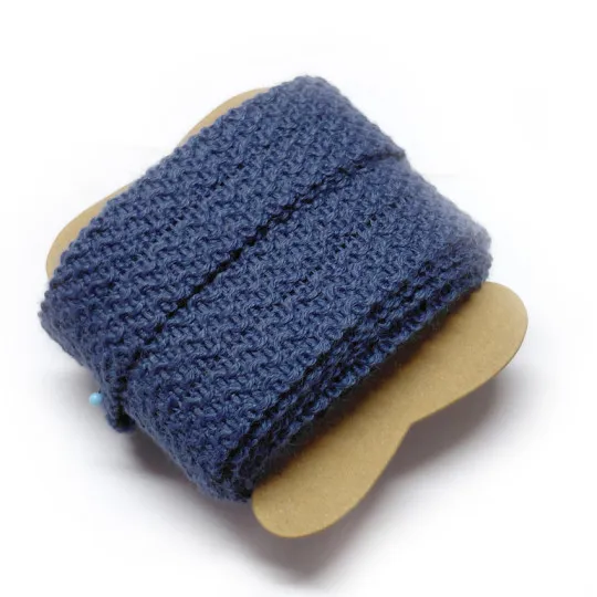 4,50m Knicktresse mit Wolle jeansblau