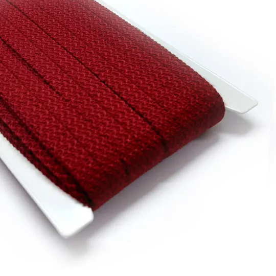 25m Knicktresse mit Wolle weinrot