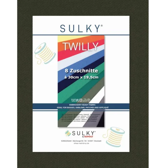 Sulky Twilly Köperstoff 8er-Pack oliv