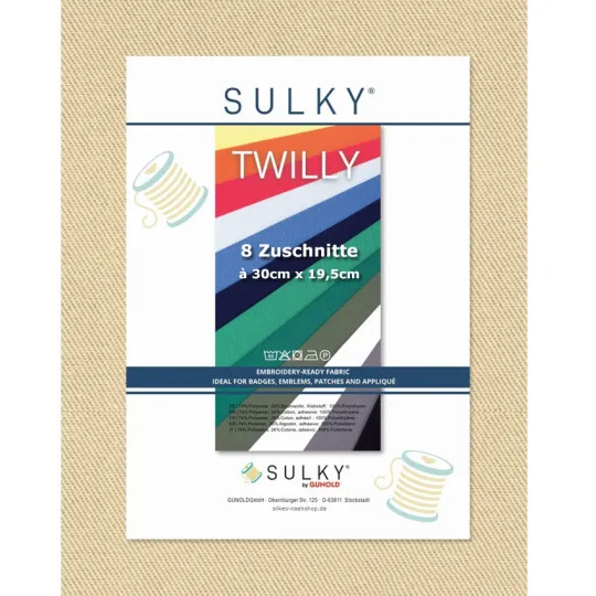 Sulky Twilly Köperstoff 8er-Pack creme