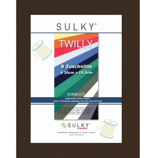 Sulky Twilly Köperstoff 8er-Pack braun