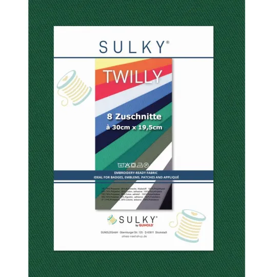 Sulky Twilly Köperstoff 8er-Pack dunkelgrün