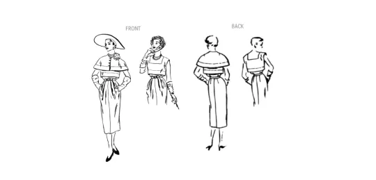 V1964 VOGUE Schnittmuster Vintage-Kostüm 50er Jahre