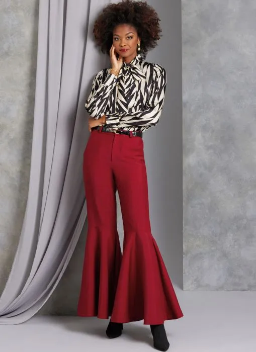 V1974 VOGUE Schnittmuster Schlaghose im 70er Jahre-Stil