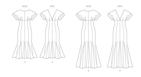 V2027 VOGUE Schnittmuster Abendkleid