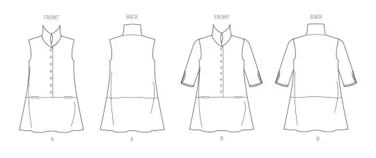 V2030 VOGUE Schnittmuster Designer Tunika