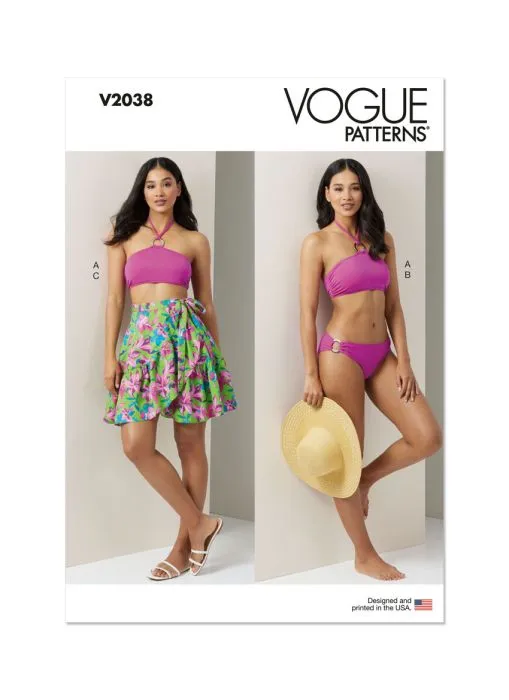 V2038 VOGUE Schnittmuster Bikini Wickelrock EASY!