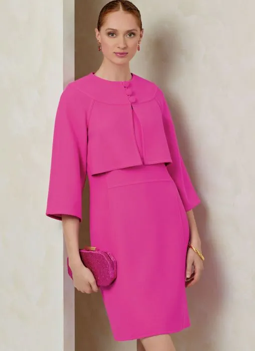 V2085 VOGUE Schnittmuster Designerkleid mit Jacke