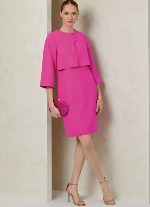 V2085 VOGUE Schnittmuster Designerkleid mit Jacke
