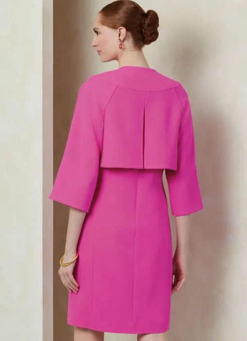 V2085 VOGUE Schnittmuster Designerkleid mit Jacke
