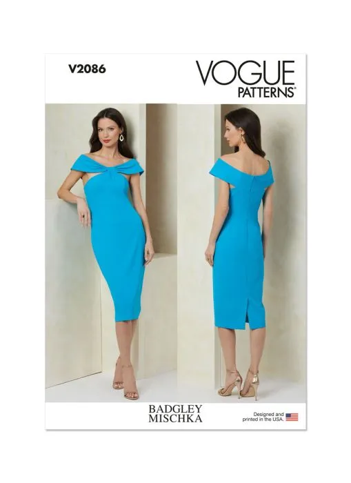 V2086 VOGUE Schnittmuster Designer Kleid