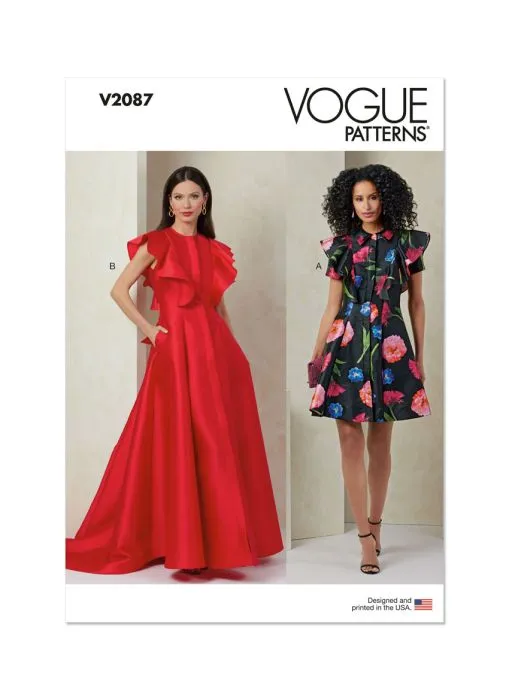 V2087 VOGUE Schnittmuster Abendkleid Cocktailkleid