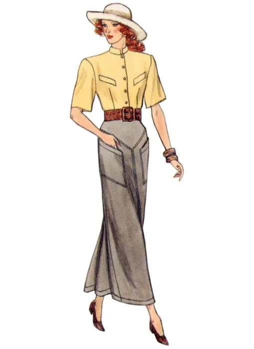 V2102 VOGUE Schnittmuster Vintage Rock 80er Jahre