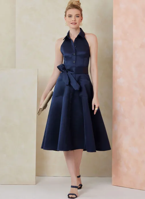 V2103 VOGUE Schnittmuster Neckholder Kleid