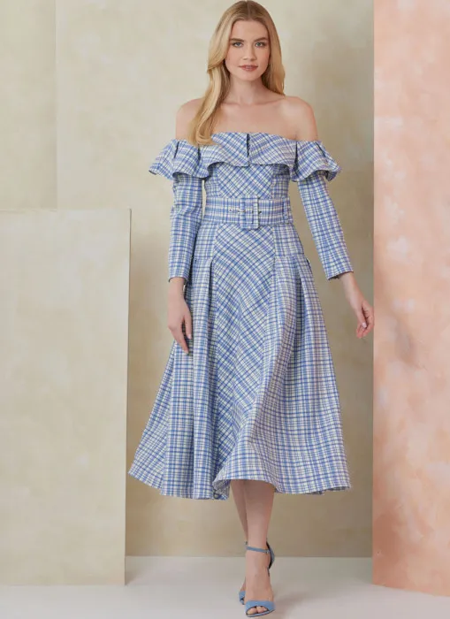 V2104 VOGUE Schnittmuster Kleid schulterfrei