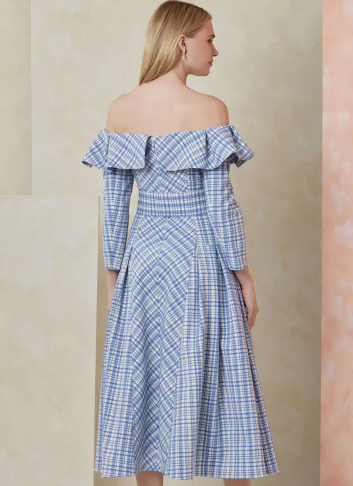 V2104 VOGUE Schnittmuster Kleid schulterfrei