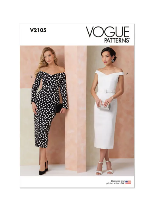 V2105 VOGUE Schnittmuster Kleid Cocktailkleid