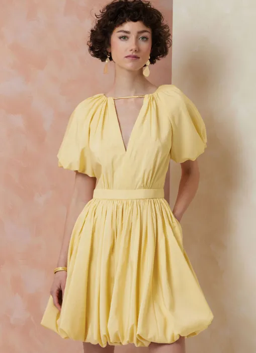 V2106 VOGUE Schnittmuster Kleid Ballonkleid
