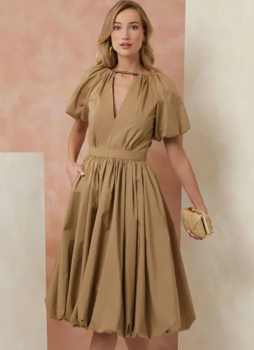 V2106 VOGUE Schnittmuster Kleid Ballonkleid