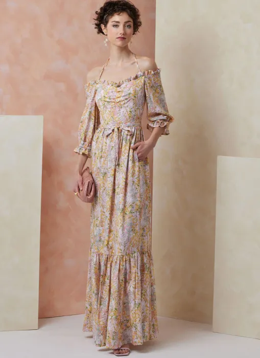 V2107 VOGUE Schnittmuster Kleid Maxikleid