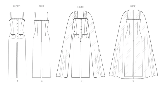 V2111 VOGUE Schnittmuster Jumpsuit Overall