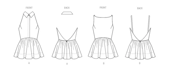 V2112 VOGUE Schnittmuster Peplum Tops