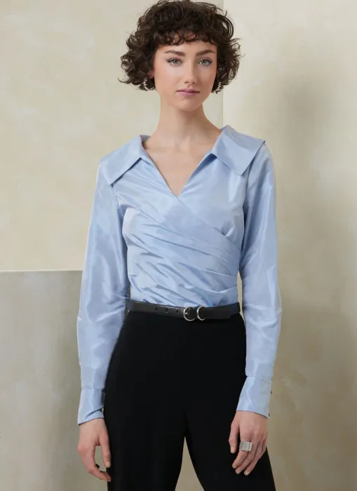 V2113 VOGUE Schnittmuster Bluse in Wickeloptik