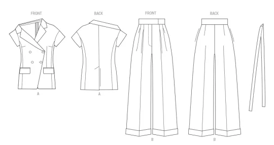 V2117 VOGUE Schnittmuster Hosenanzug