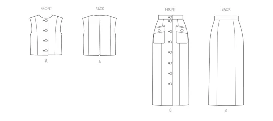 V2118 VOGUE Schnittmuster Top Rock