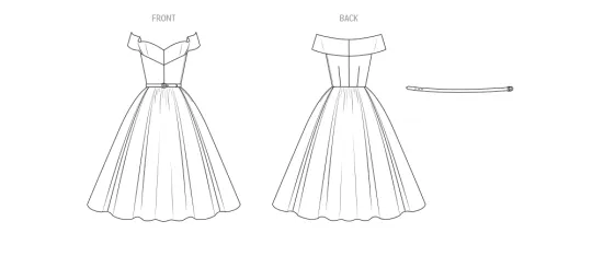 V2123 VOGUE Vintage Schnittmuster Abendkleid 50er Jahre